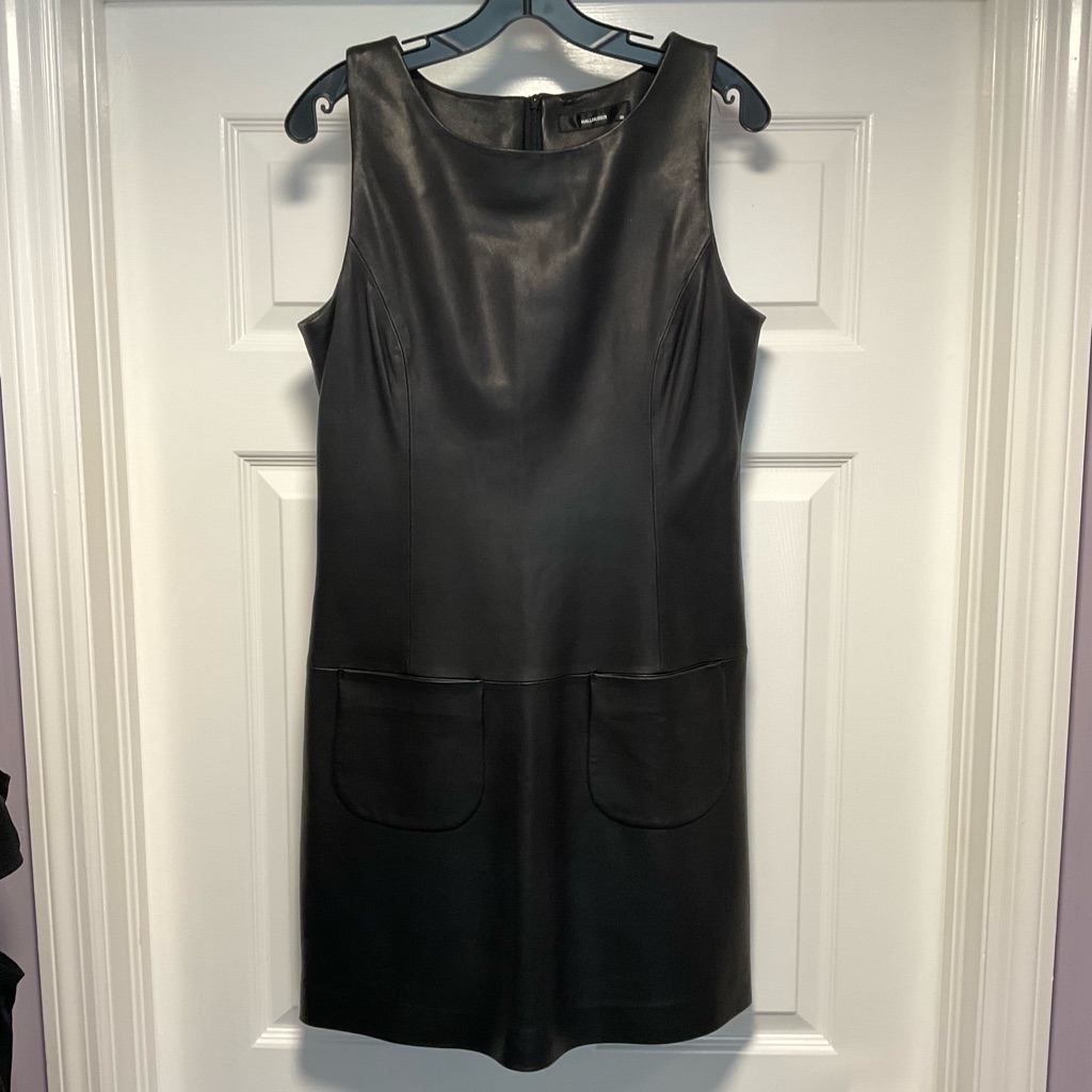 Chocolate Leather Shift De 36